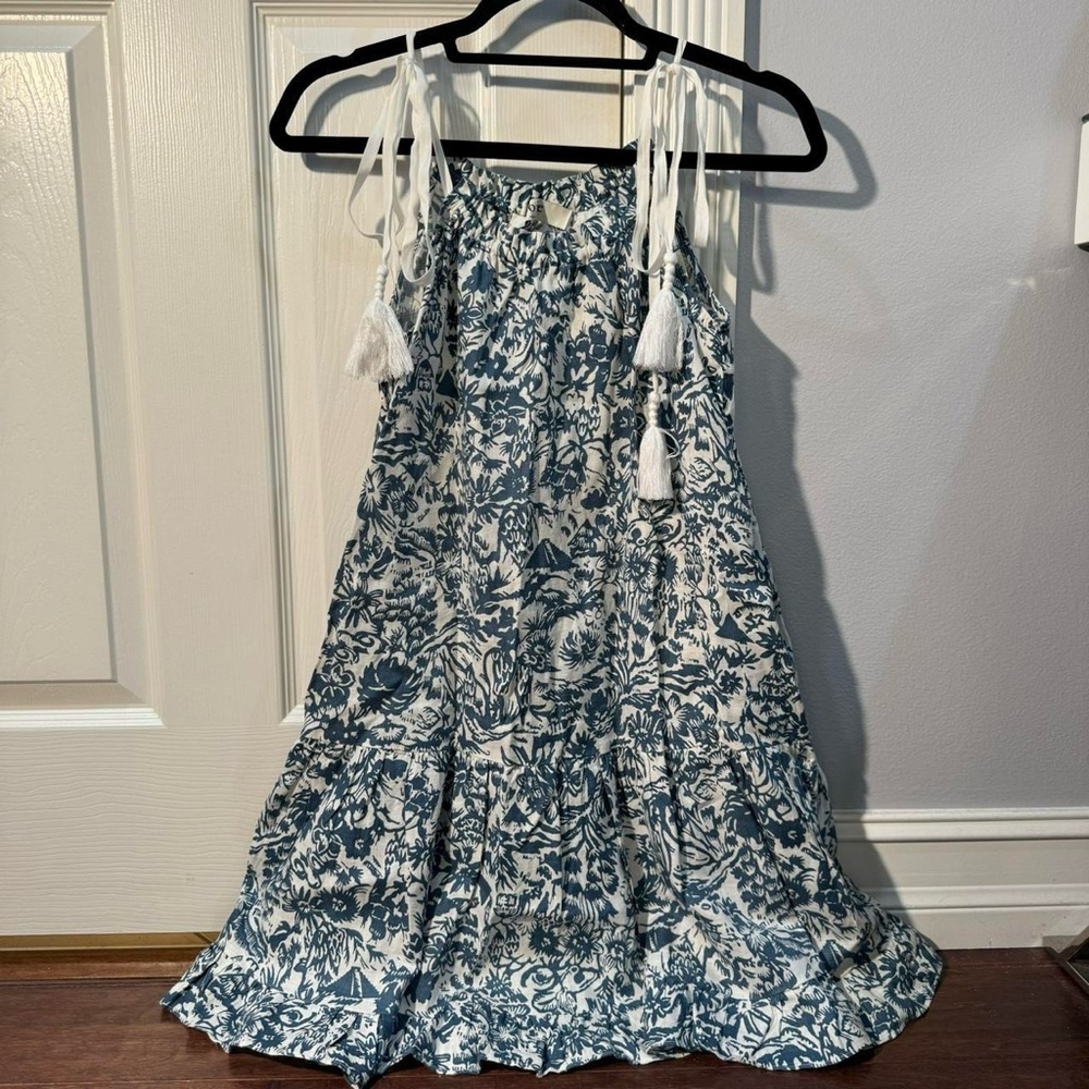 Joie blue and white floral print dress